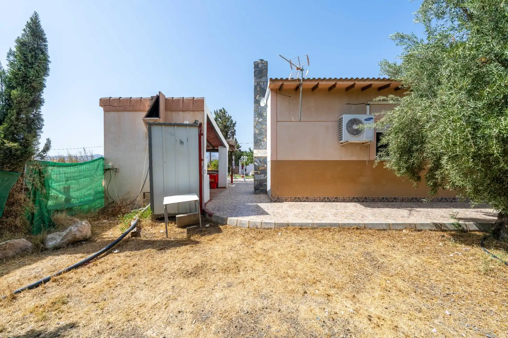 Vista exterior de Finca rústica en venta en Tabernas con Aire acondicionado, Jardín privado y Piscina