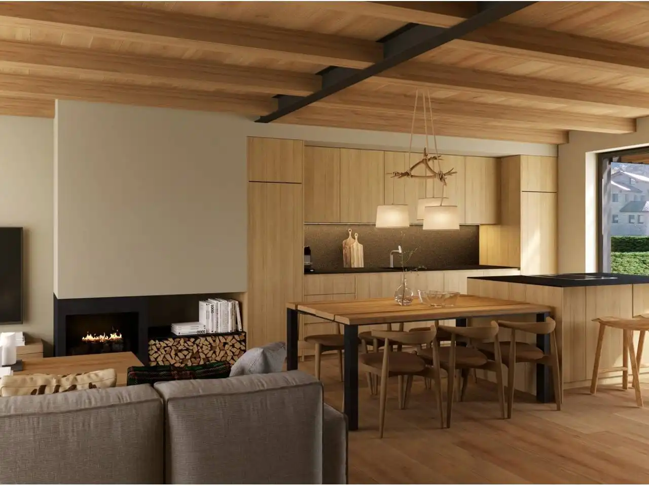 Wohnzimmer von Haus oder Chalet zum Verkauf in Puigcerdà mit Heizung, Privatgarten und Gemeinschaftspool