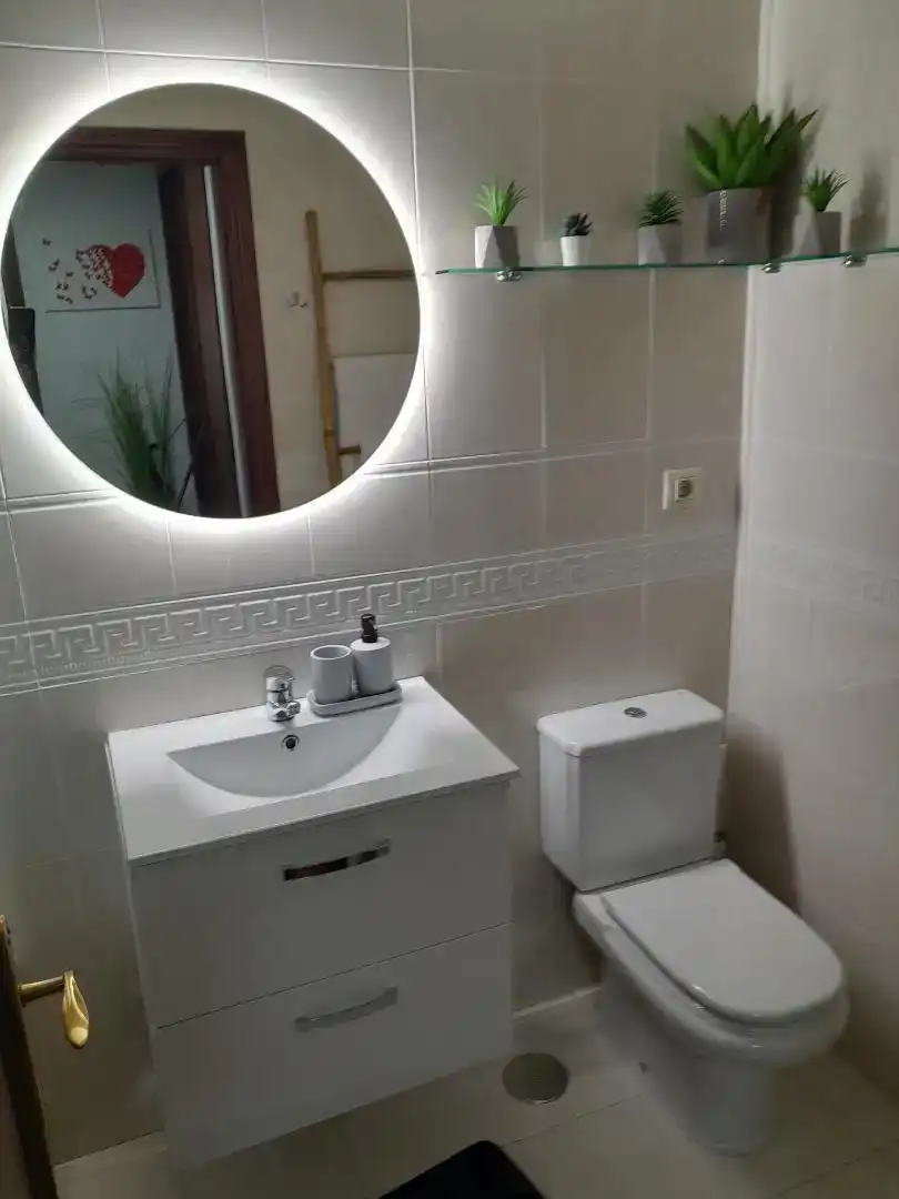 Bany de Apartament per a compartir en A Coruña Capital  amb Parquet, Moblat i Forn