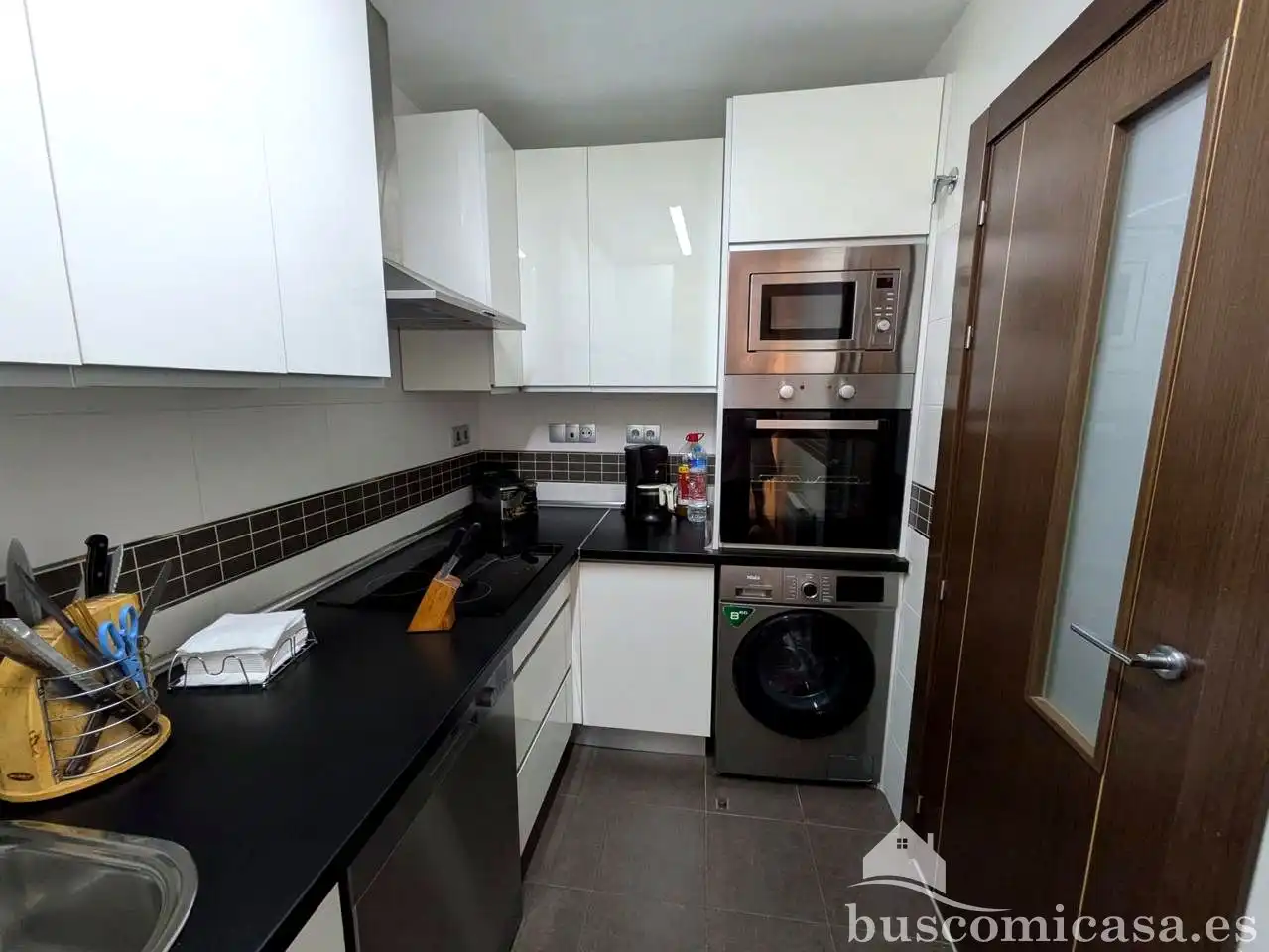 Kitchen of Flat for rent in Linares  with Air Conditioner, Terrace and Furnished