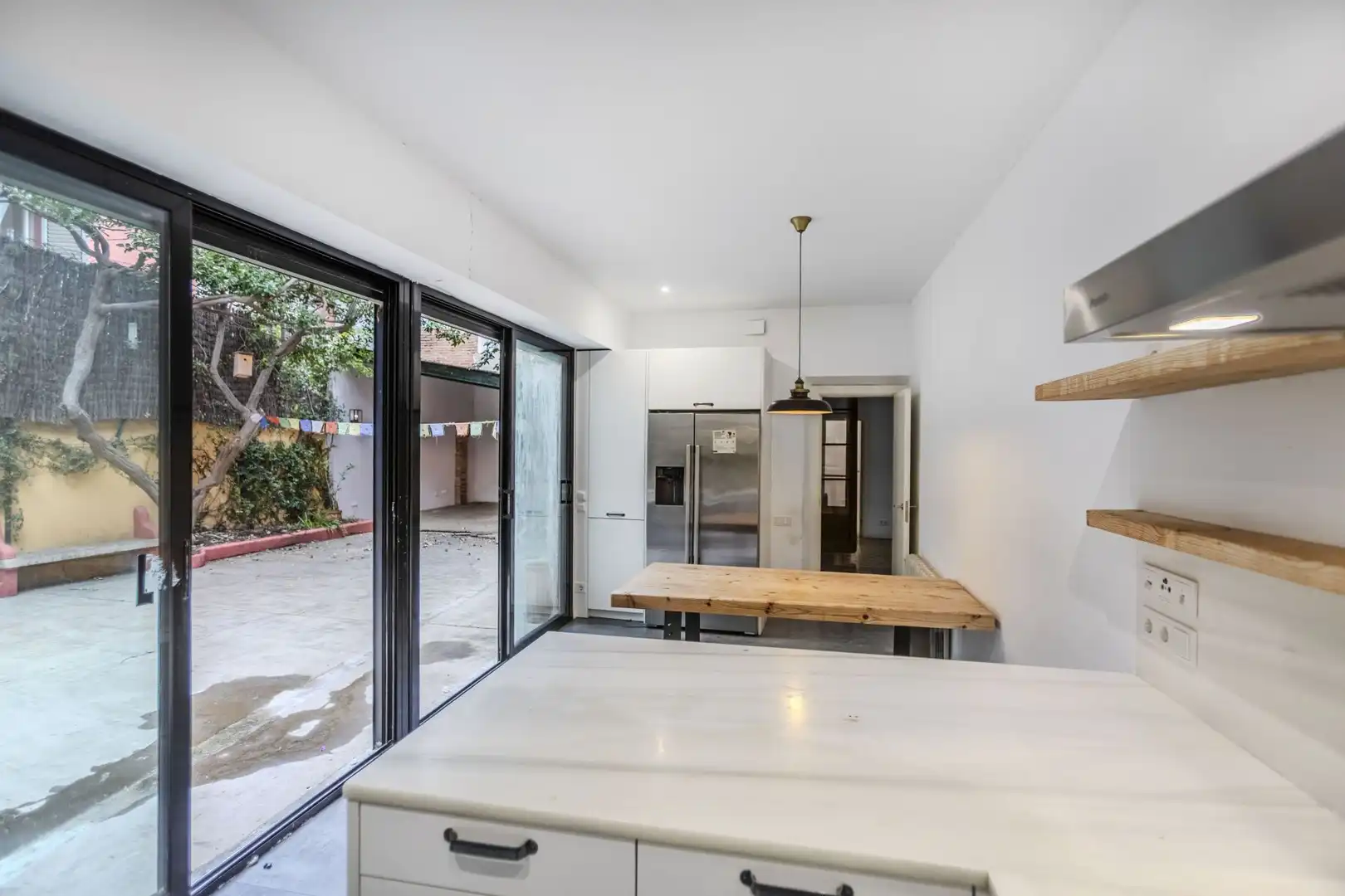 Cocina de Casa adosada en venta en Barcelona con Parquet y Terraza