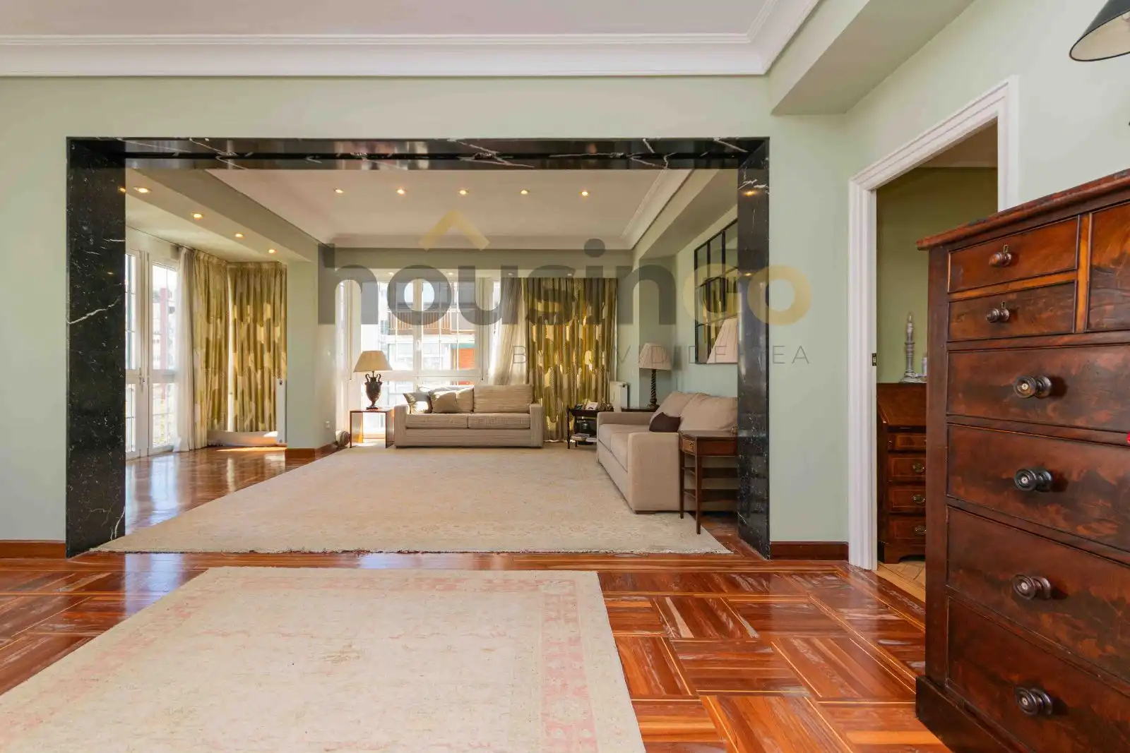 Wohnzimmer von Wohnung zur Miete in Madrid mit Heizung und Terrasse