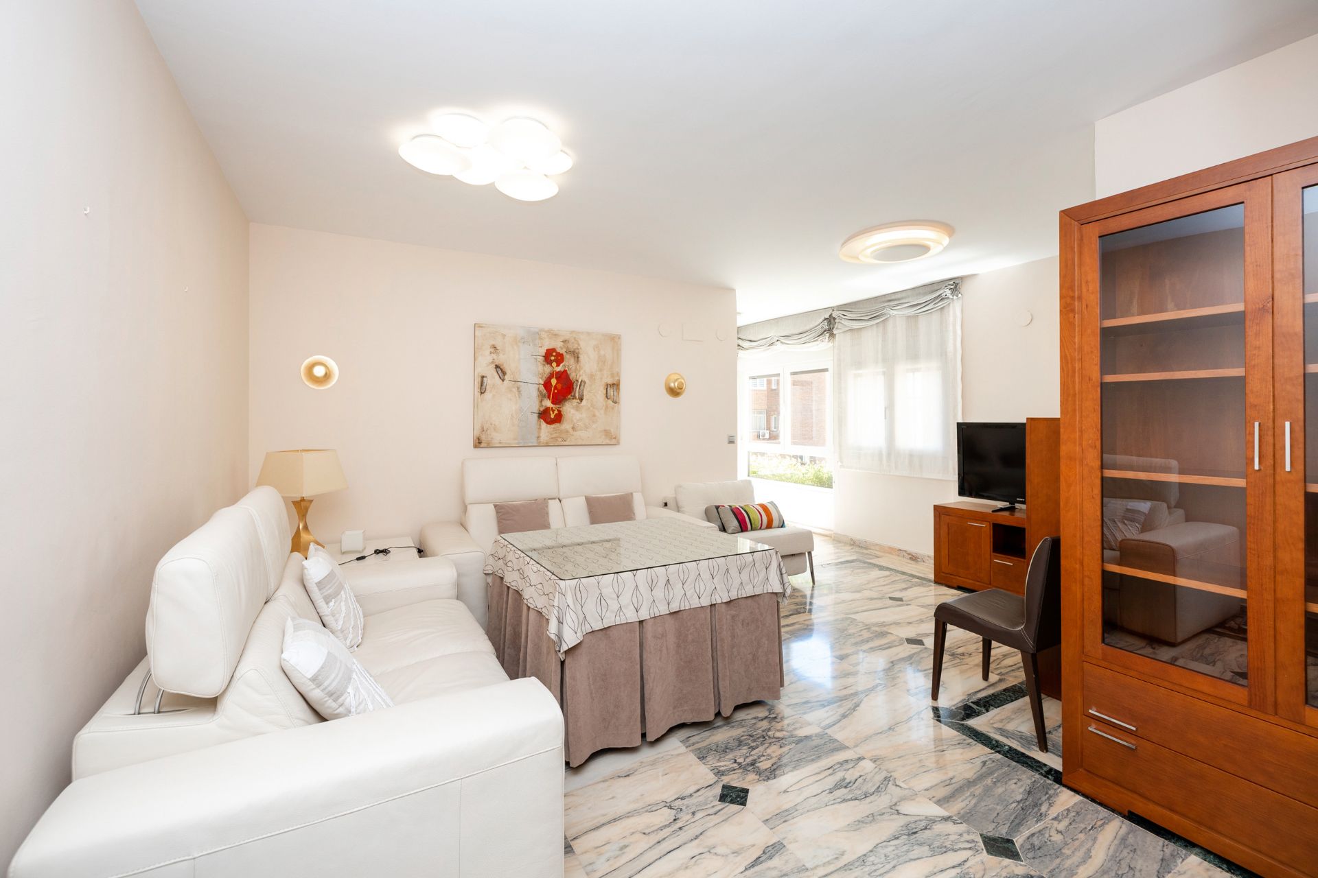 Sala d'estar de Pis de lloguer en  Granada Capital amb Aire condicionat, Calefacció i Moblat