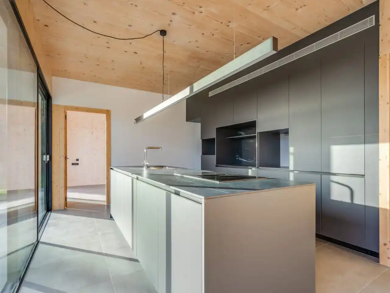 Küche von Haus oder Chalet zur Miete in Matadepera mit Privatgarten, Parkett und Schwimmbad