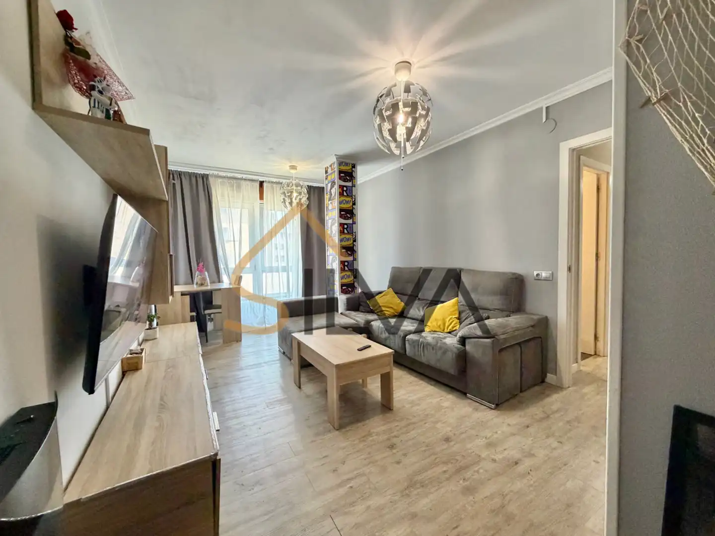 Living room of Flat for sale in Lugo  with Heating, Parquet flooring and Storage room