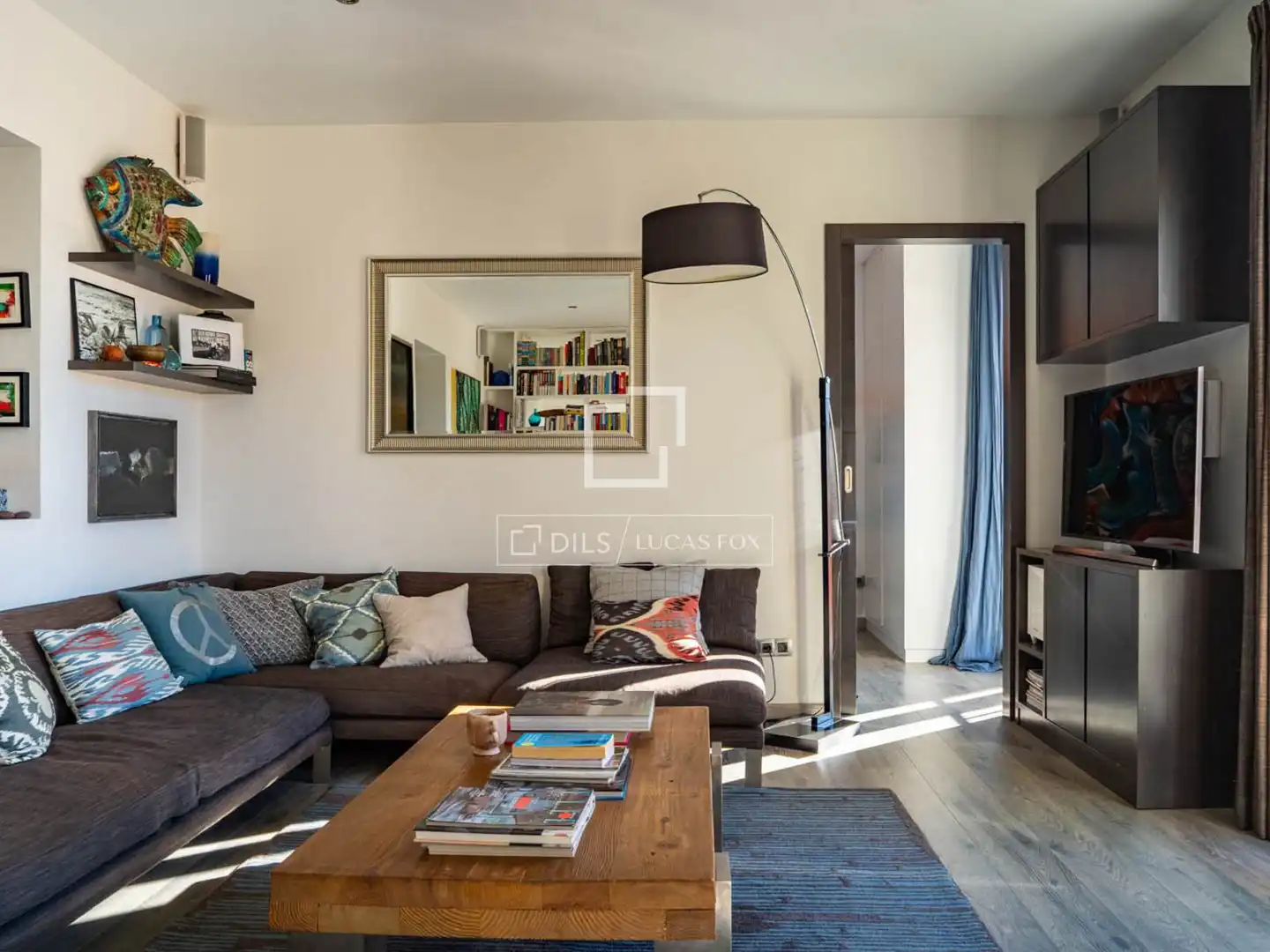 Living room of Flat for rent in  Palma de Mallorca  with Air Conditioner, Heating and Parquet flooring