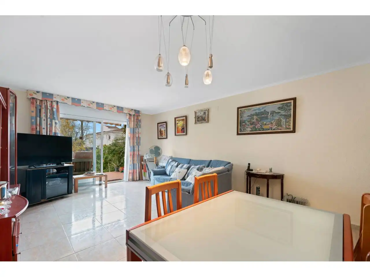 Sala de estar de Piso en venta en Cunit con Aire acondicionado, Calefacción y Jardín privado