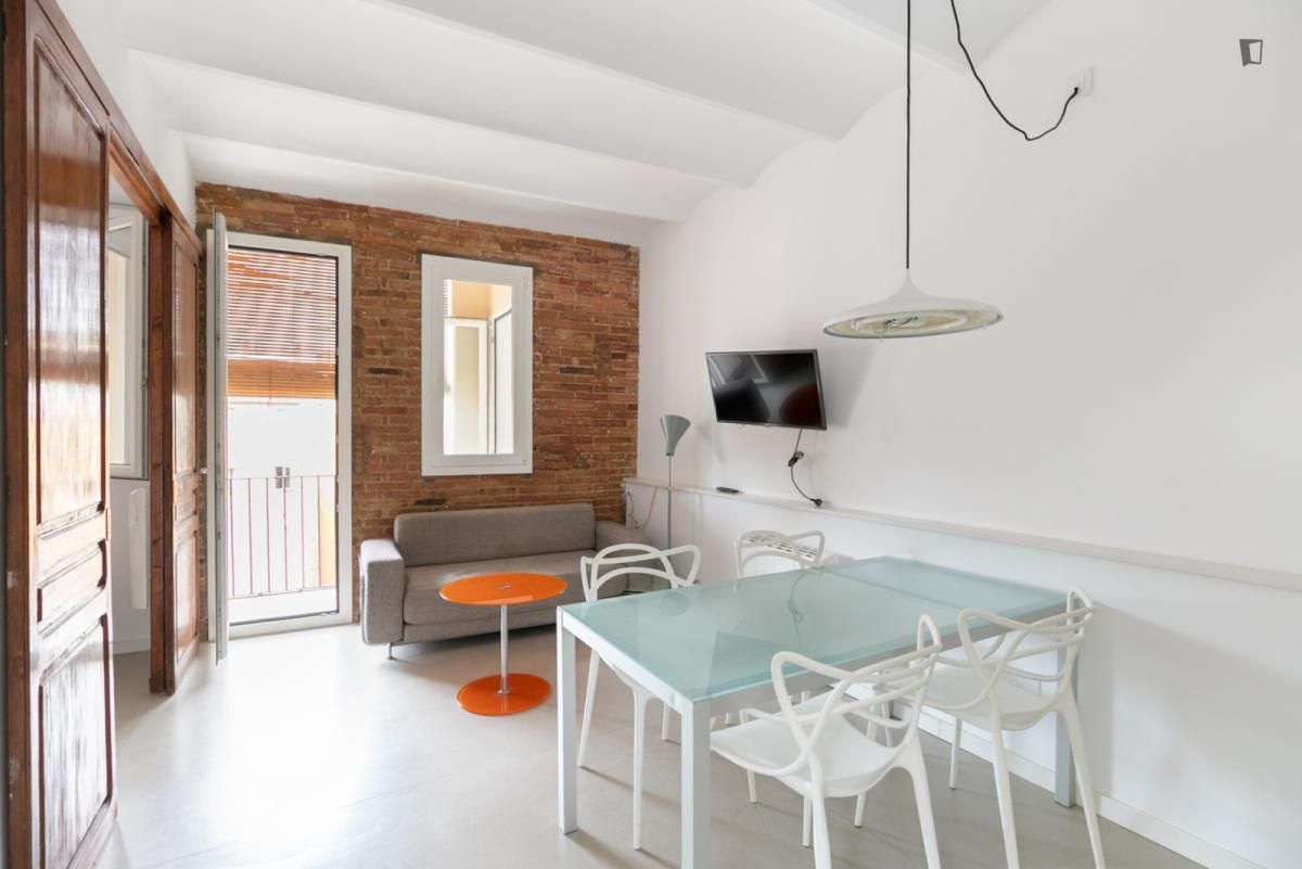 Sala d'estar de Apartament de lloguer en  Barcelona Capital amb Moblat, Forn i Rentadora