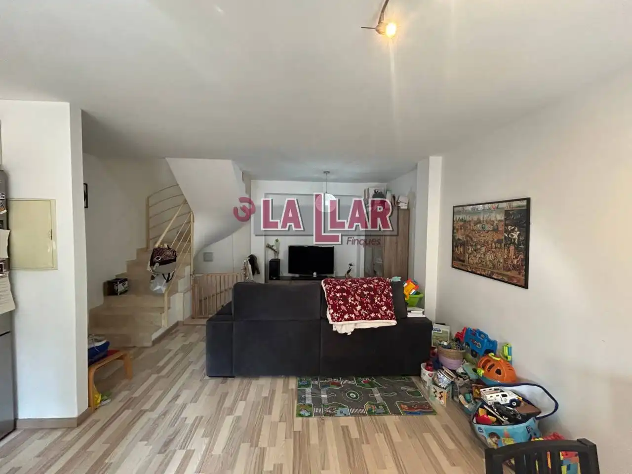 Sala de estar de Casa adosada en venta en Caldes de Montbui con Aire acondicionado, Calefacción y Parquet