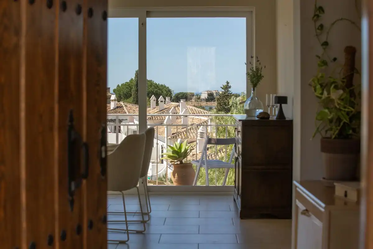 Balcony of Houses for sale in Mijas  with Air Conditioner, Heating and Private garden