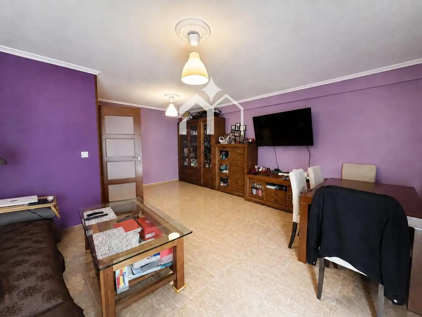 Living room of Flat for sale in Marín  with Heating, Storage room and Furnished