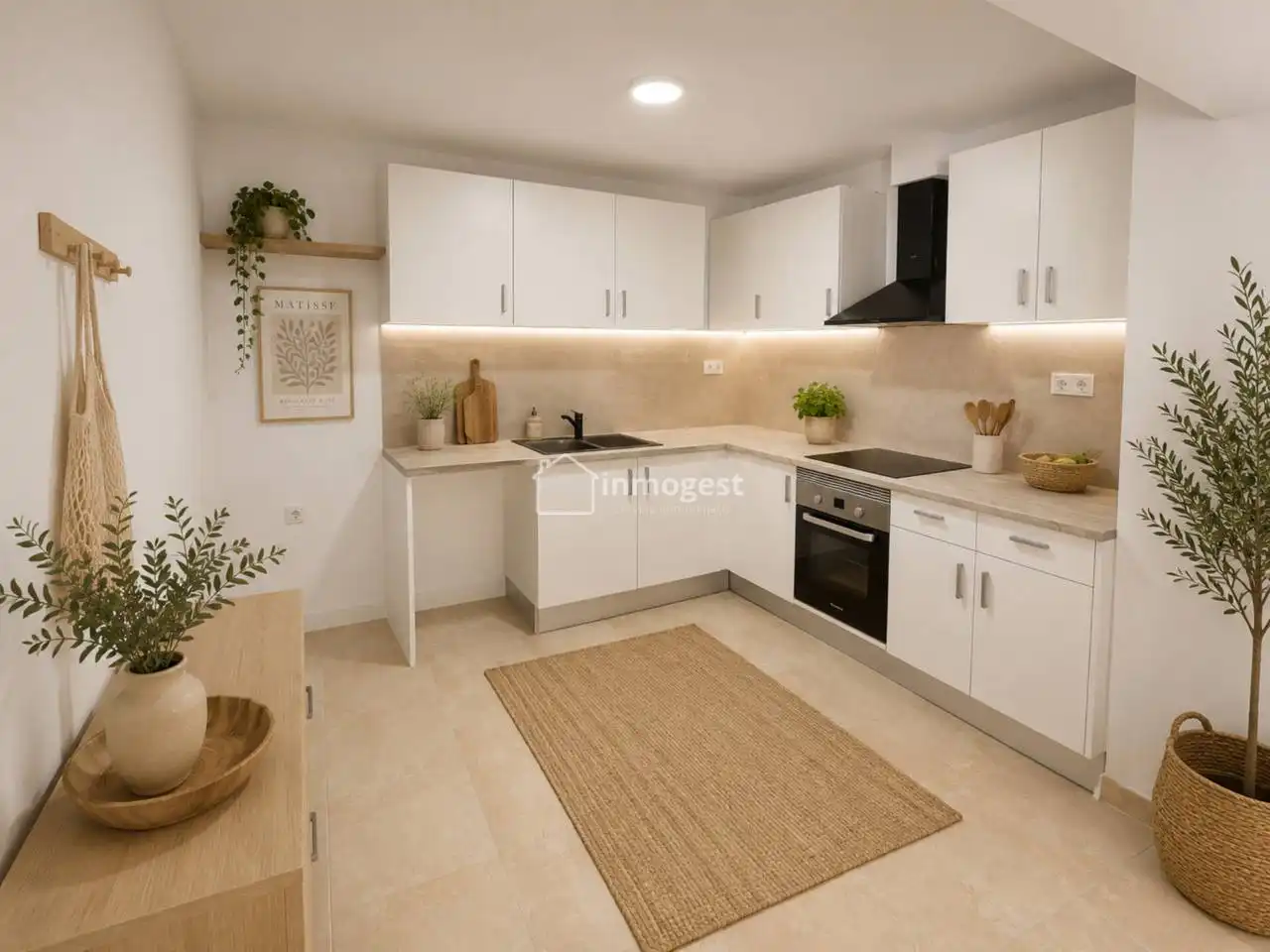 Küche von Wohnung zum Verkauf in Flaçà mit Klimaanlage, Heizung und Privatgarten