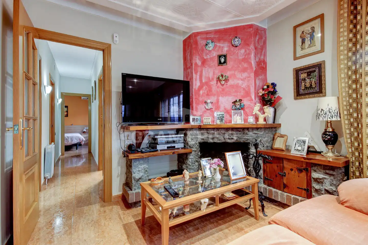 Sala de estar de Casa o chalet en venta en Sant Fost de Campsentelles
