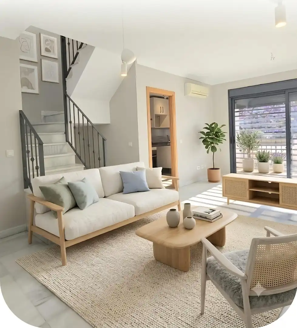Wohnzimmer von Einfamilien-Reihenhaus zum Verkauf in Benalmádena mit Terrasse