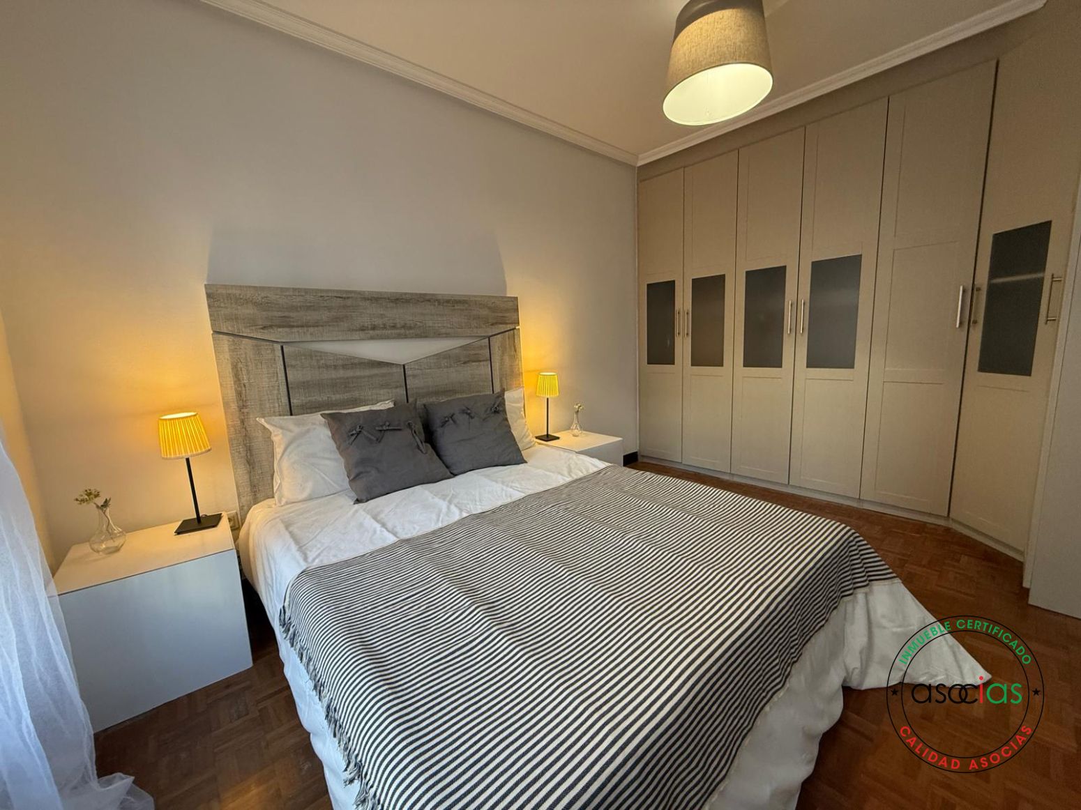 Bedroom of Flat for sale in Gijón   with Heating, Parquet flooring and Balcony
