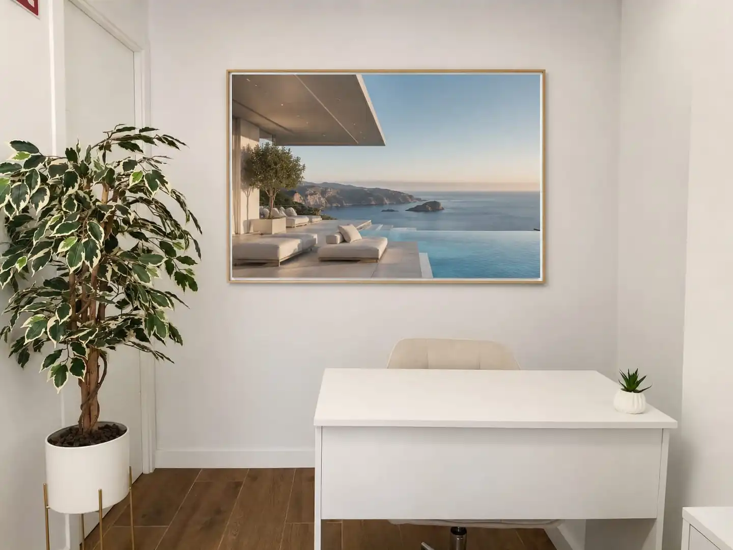 Sala d'estar de Oficina de lloguer en Sant Andreu de Llavaneres amb Calefacció
