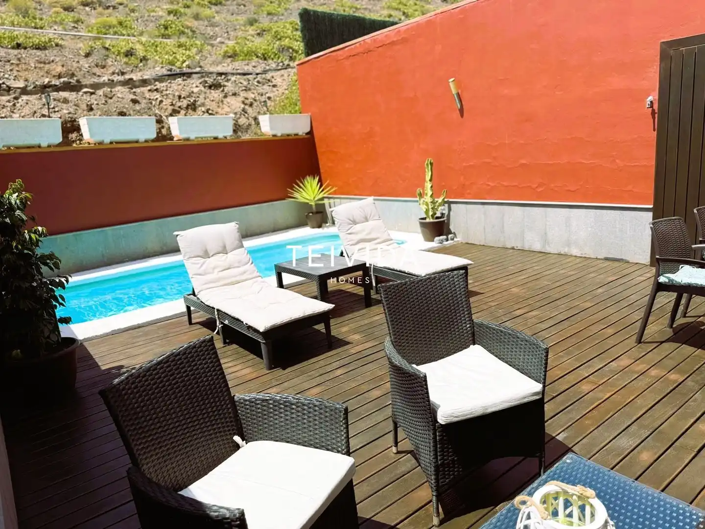 Terrace of Flat for rent in Adeje  with Air Conditioner, Terrace and Swimming Pool