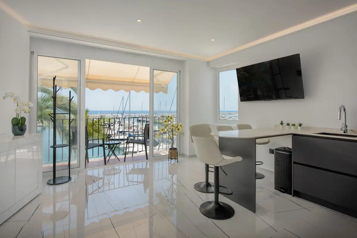 Living room of Study for rent in Marbella  with Air Conditioner, Terrace and Furnished