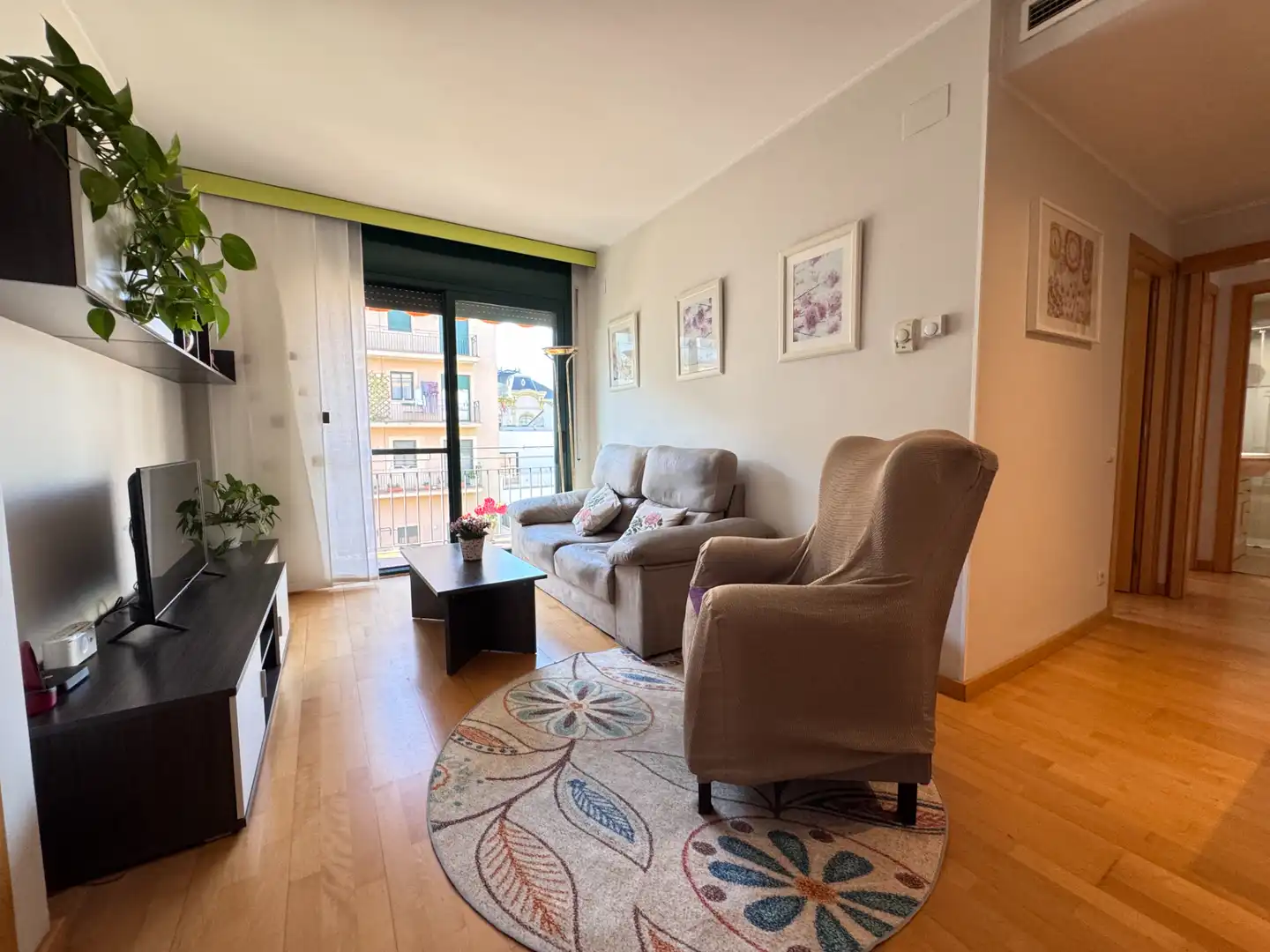 Sala d'estar de Pis en venda en Cardedeu amb Aire condicionat, Calefacció i Parquet