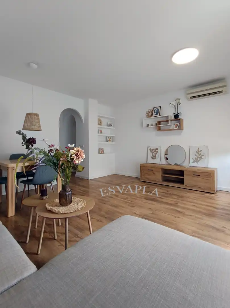 Sala d'estar de Pis de lloguer en Alicante / Alacant amb Aire condicionat, Parquet i Moblat