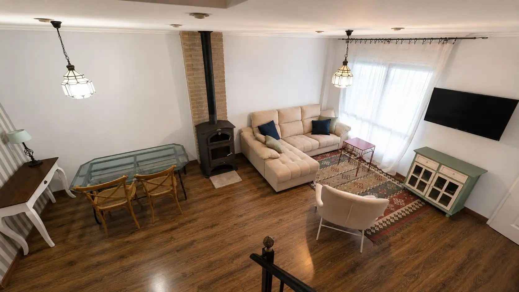 Wohnzimmer von Einfamilien-Reihenhaus zum Verkauf in Puçol mit Privatgarten und Gemeinschaftspool