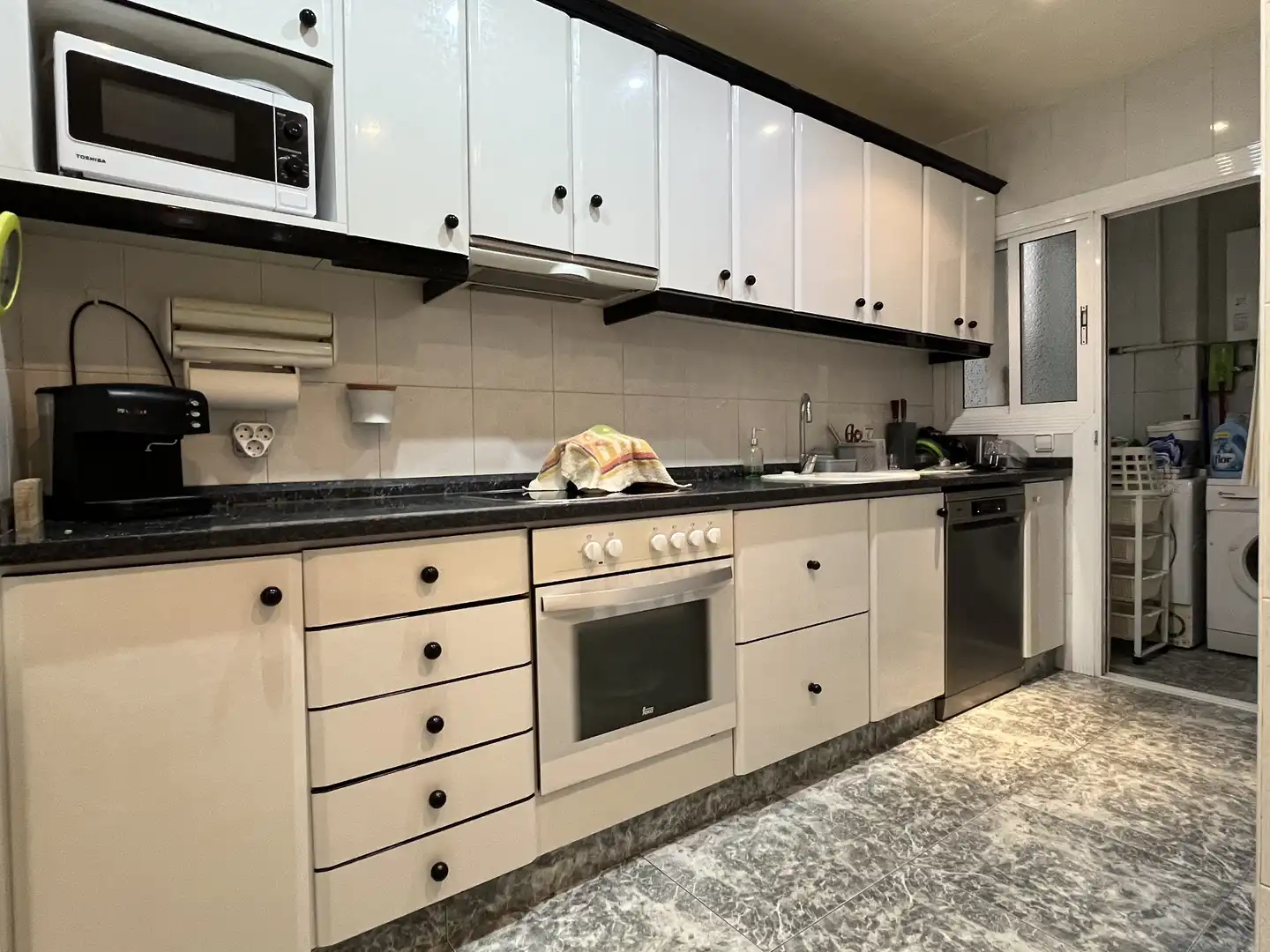 Kitchen of Flat for sale in Cornellà de Llobregat  with Heating and Swimming Pool
