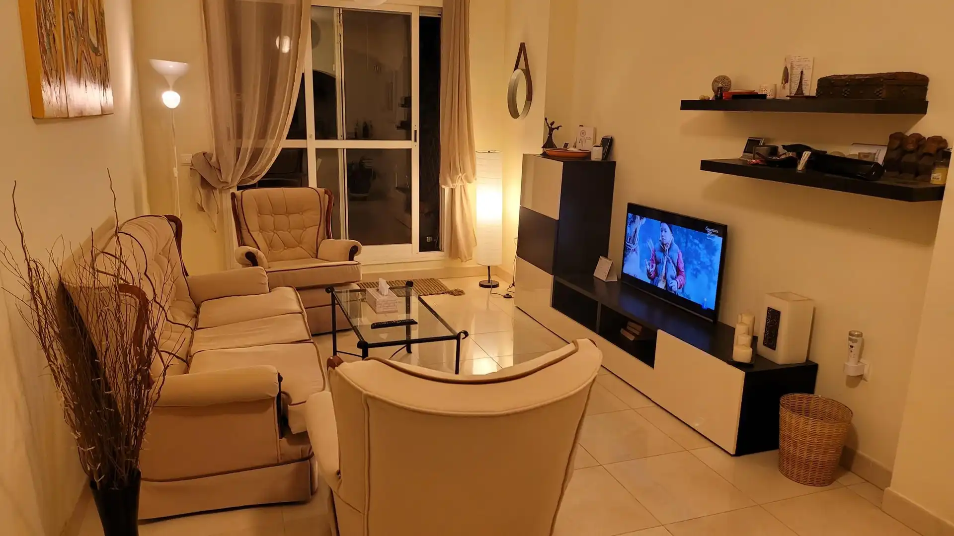 Wohnzimmer von Wohnungen zum Verkauf in Mojácar mit Klimaanlage, Heizung und Terrasse