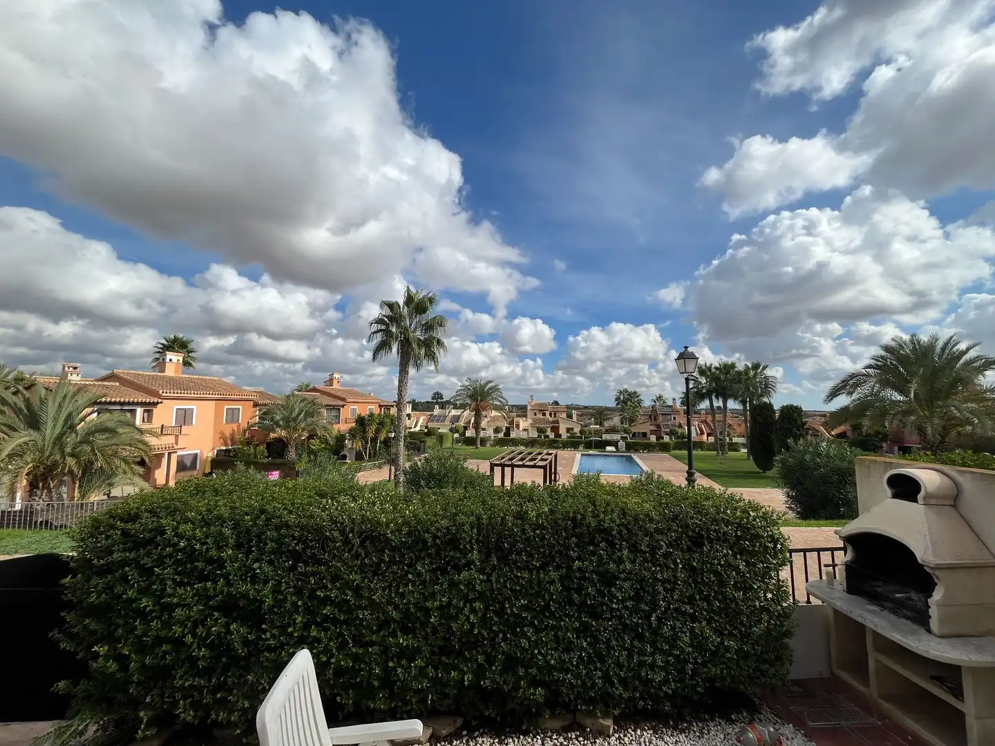 Vista exterior de Casa adosada en venda en Fuente Álamo de Murcia amb Aire condicionat, Jardí privat i Terrassa