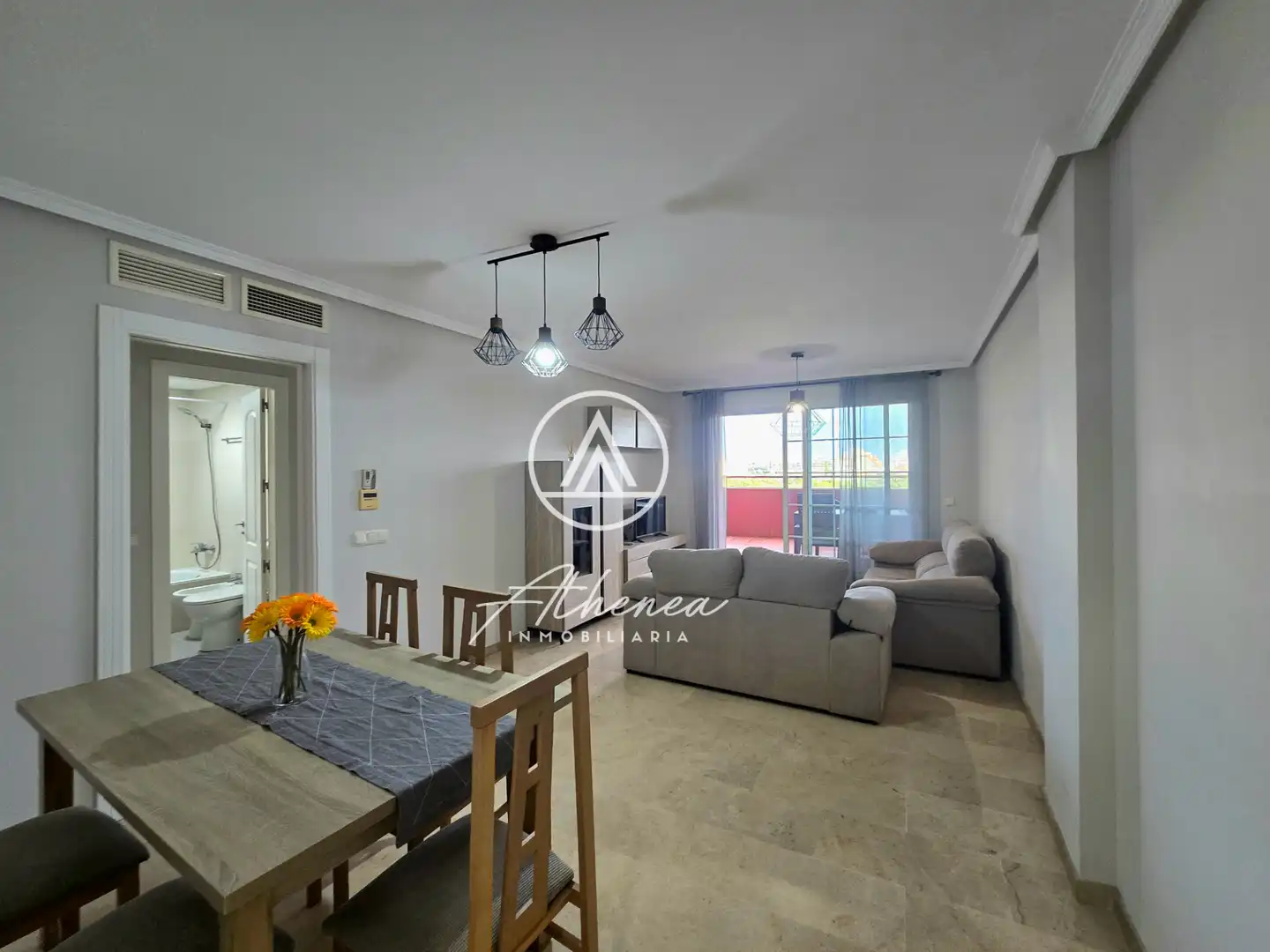 Sala de estar de Piso en venta en Roquetas de Mar con Aire acondicionado, Calefacción y Terraza