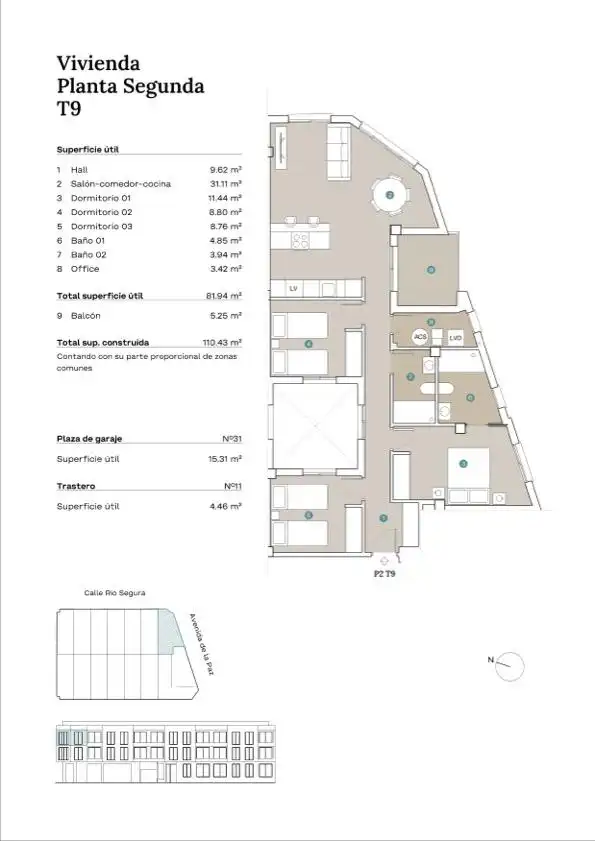 Piso en venta en Jacarilla con Terraza, Piscina y Piscina comunitaria