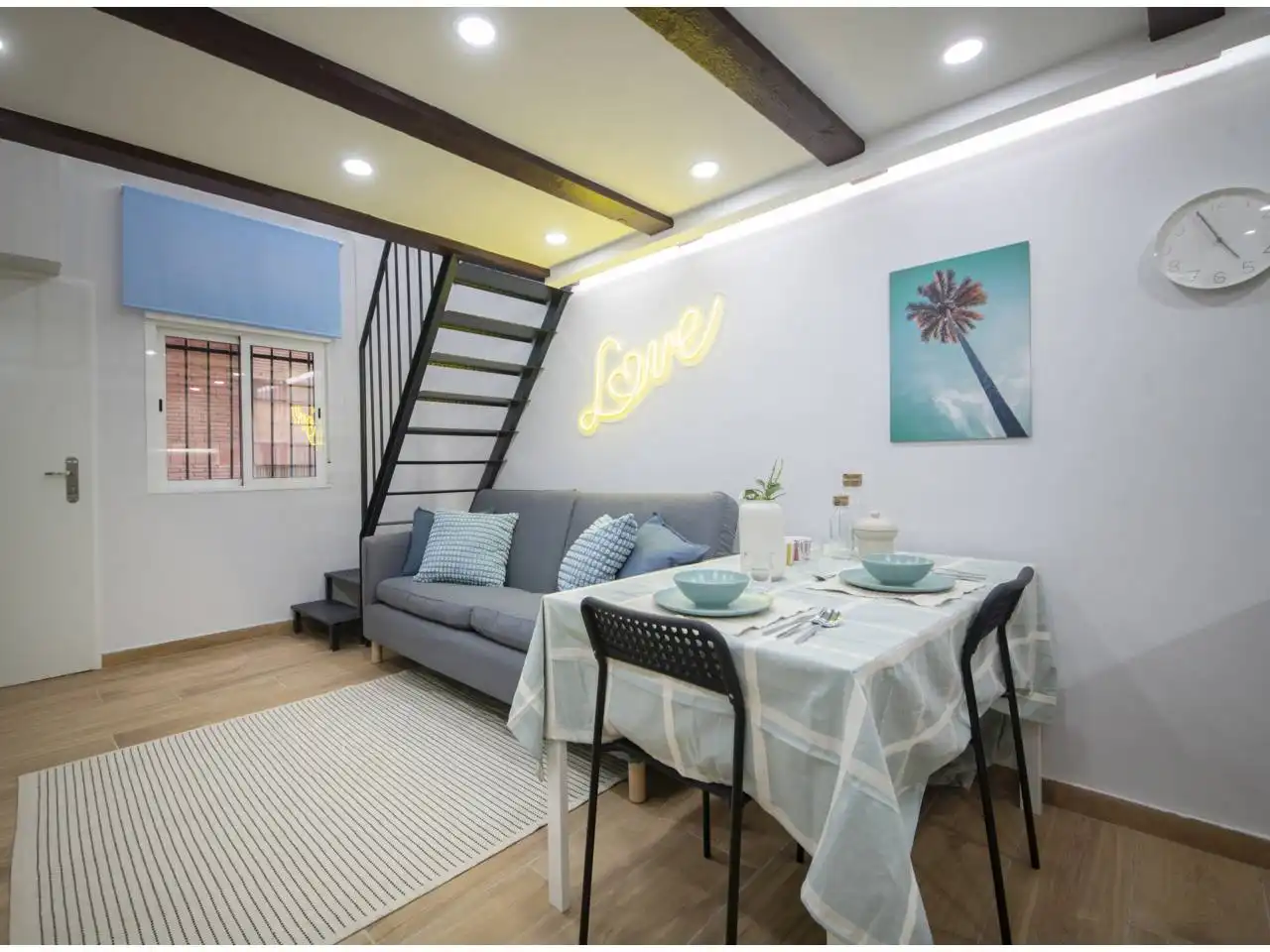 Wohnzimmer von Wohnung zum Verkauf in L'Hospitalet de Llobregat mit Parkett und Möbliert