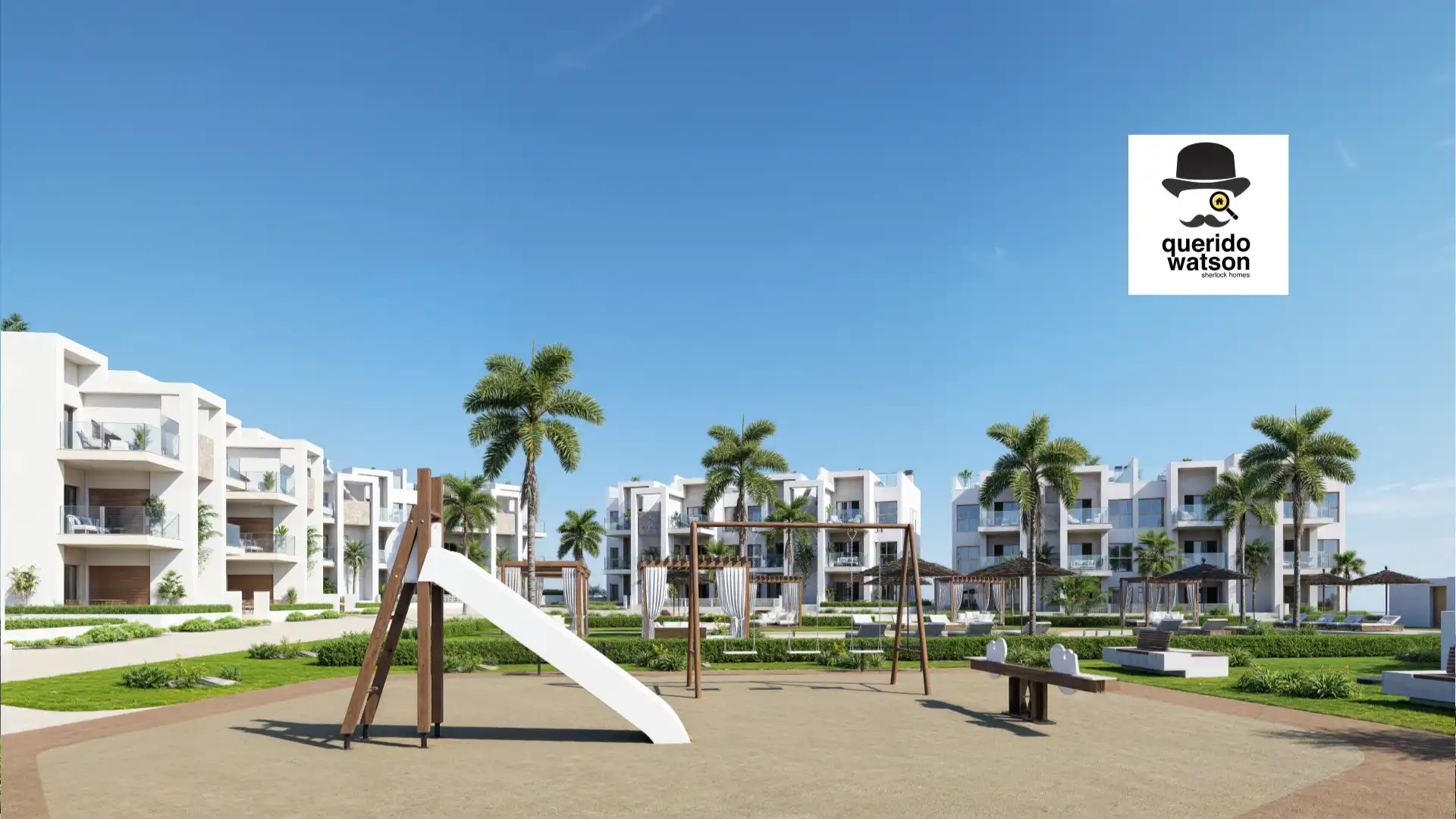 Außenansicht von Wohnung zum Verkauf in Los Alcázares mit Klimaanlage, Heizung und Terrasse