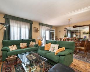 Living room of Single-family semi-detached for sale in  Madrid Capital  with Heating, Private garden and Parquet flooring