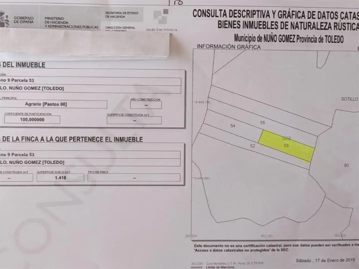 Terreno en venta en Nuño Gómez