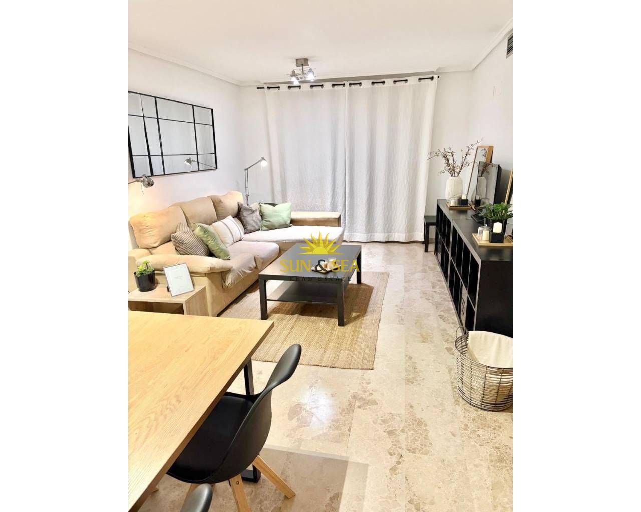 Living room of Flat for rent in Dénia  with Air Conditioner, Heating and Furnished