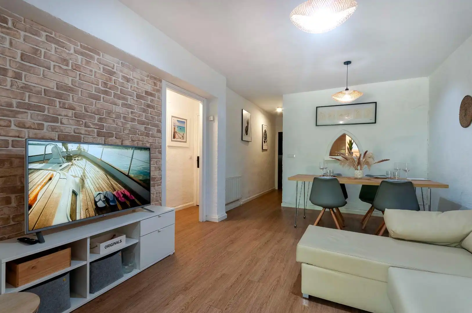 Sala de estar de Apartamento en venta en Jávea / Xàbia con Jardín privado, Terraza y Piscina comunitaria