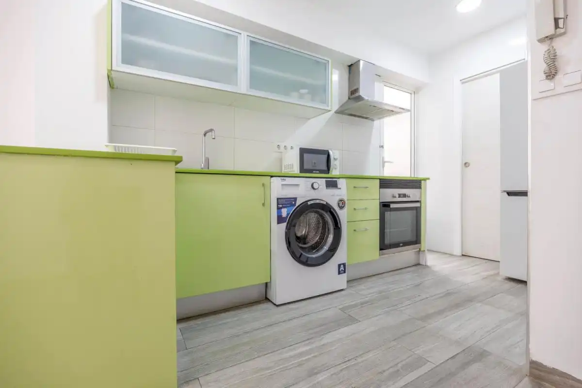 Kitchen of Apartments for rent in Valencia  with Furnished, Oven and Washing machine