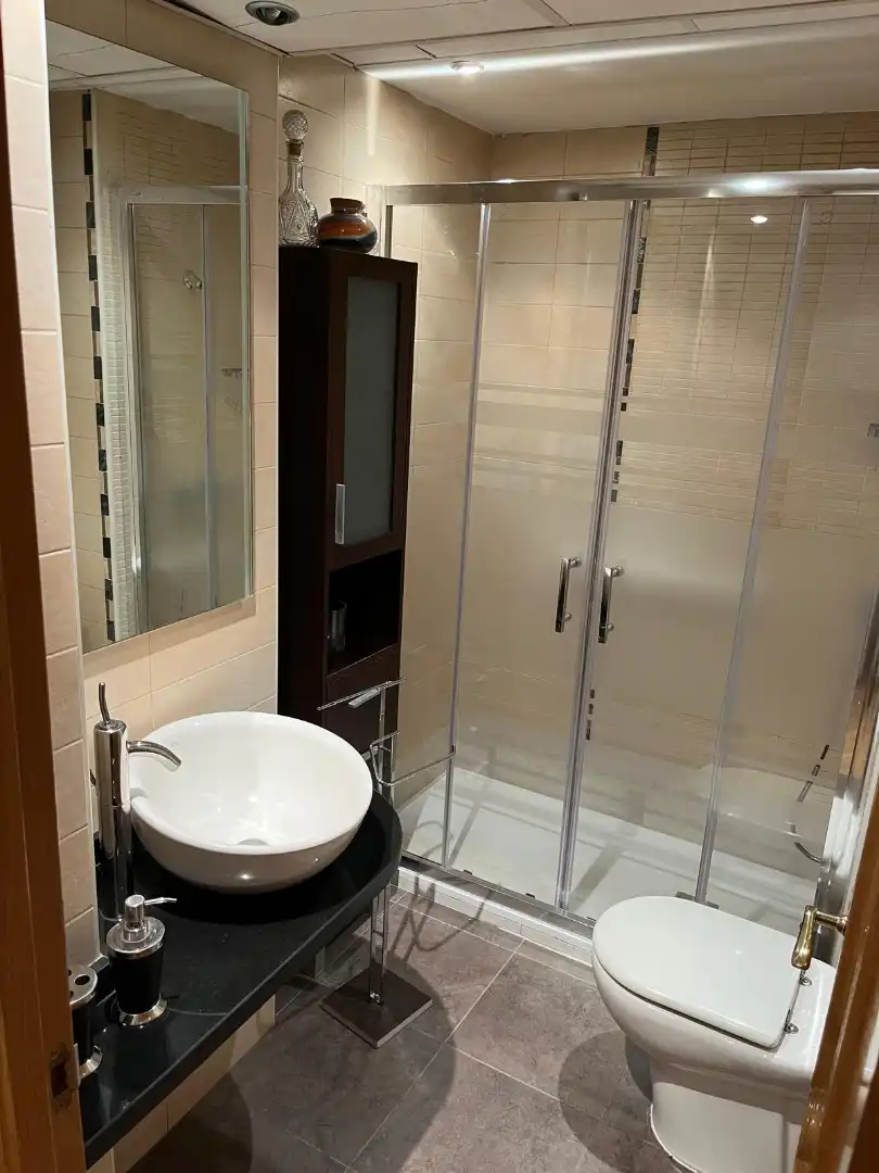 Bathroom of Flat for rent in Madrid  with Air Conditioner, Heating and Parquet flooring