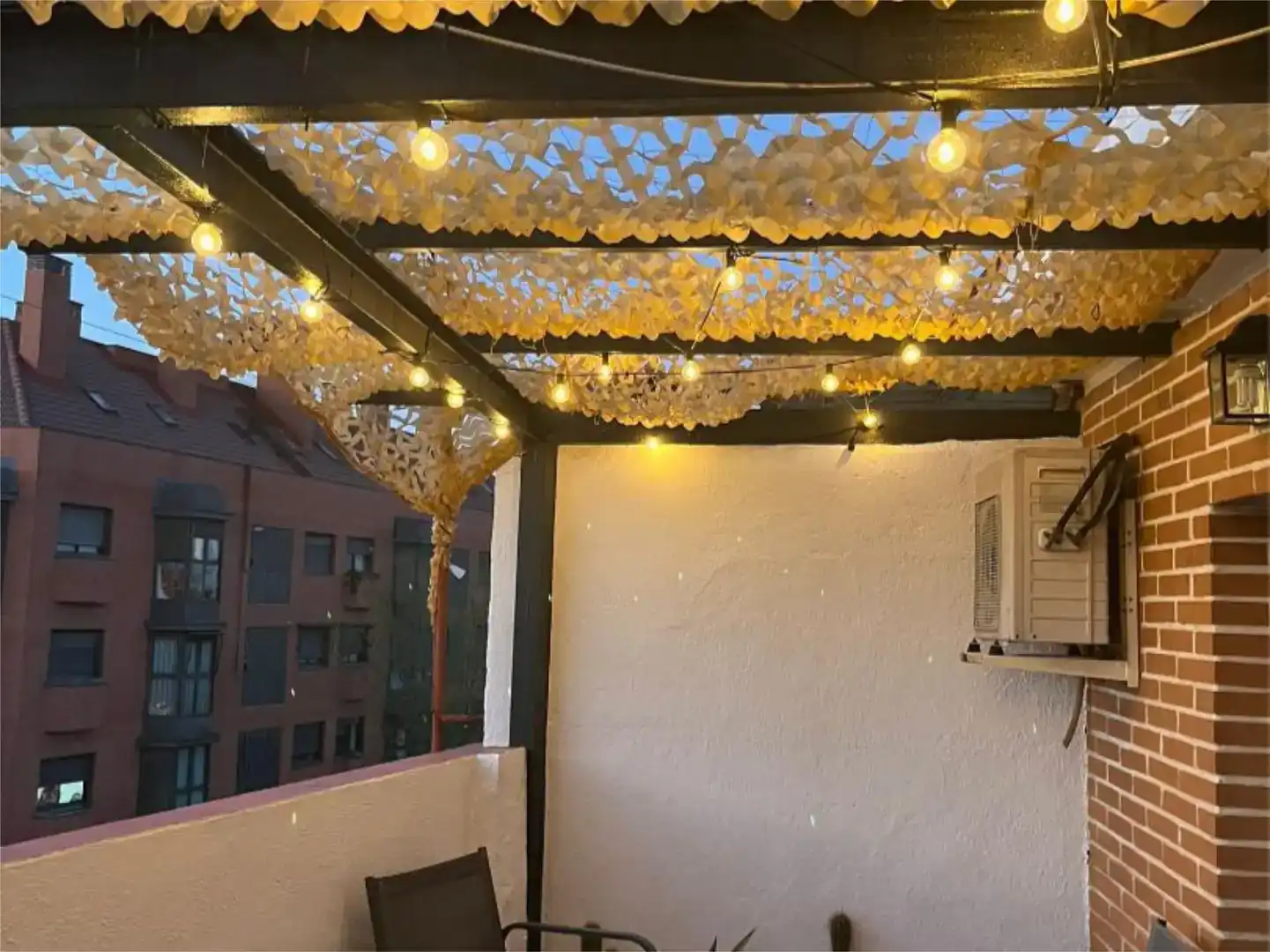 Terrasse von Dachboden zur Miete in Madrid mit Klimaanlage und Möbliert