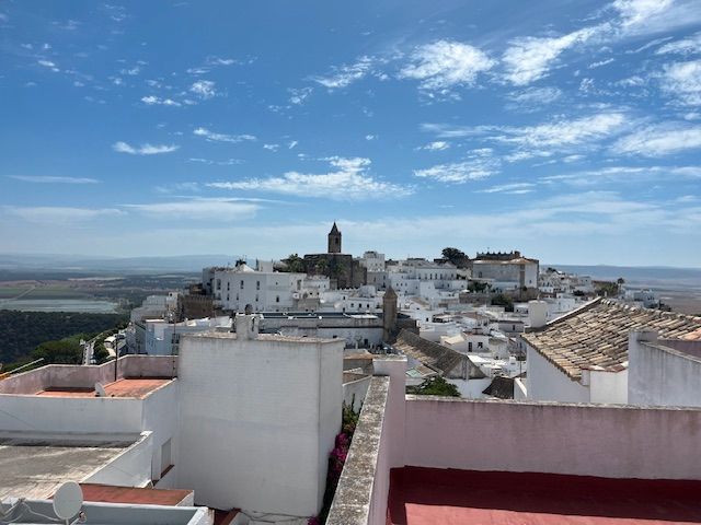 Exterior view of Single-family semi-detached for sale in Vejer de la Frontera  with Terrace, Furnished and Balcony