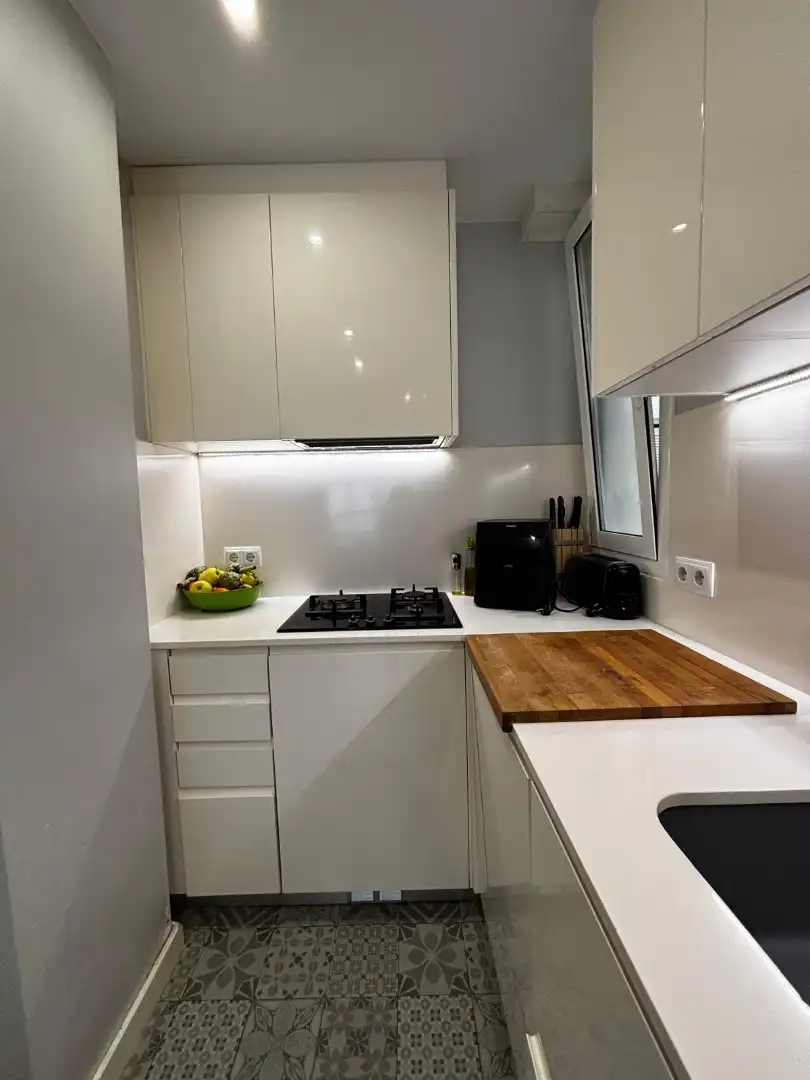 Küche von Wohnung zum Verkauf in Badalona mit Klimaanlage, Heizung und Parkett