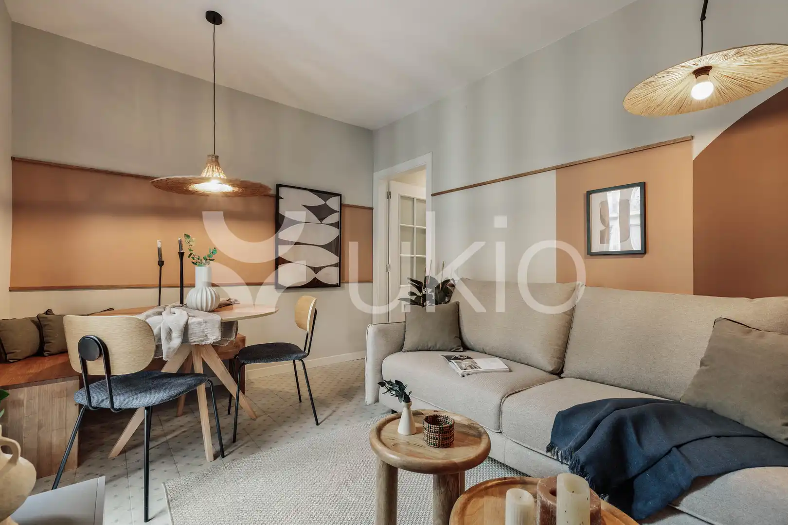 Living room of Apartments for rent in Barcelona  with Air Conditioner, Heating and Furnished