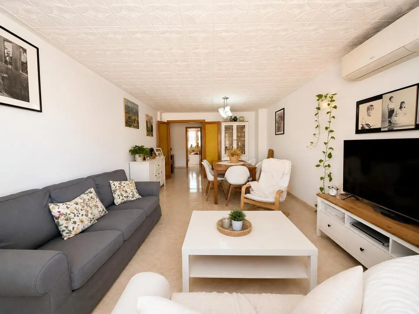 Sala d'estar de Pis en venda en  Palma de Mallorca amb Aire condicionat, Moblat i Balcó