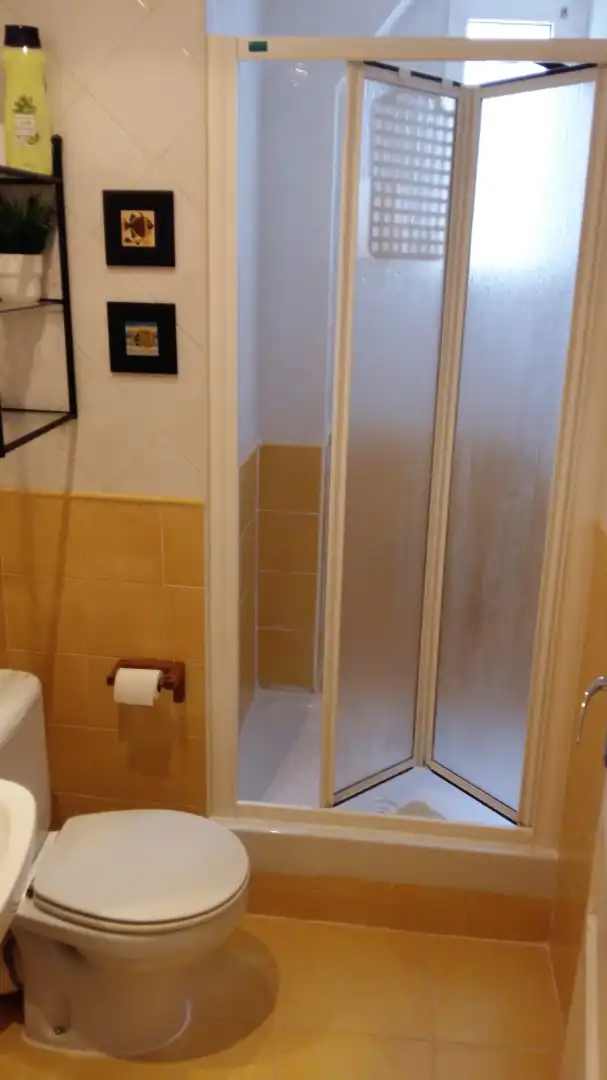 Baño de Estudio de alquiler en Madrid con Aire acondicionado, Calefacción y Parquet