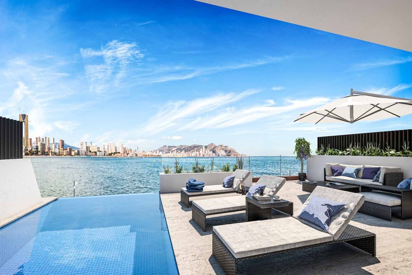 Terrace of Apartment for sale in Benidorm  with Air Conditioner, Heating and Storage room