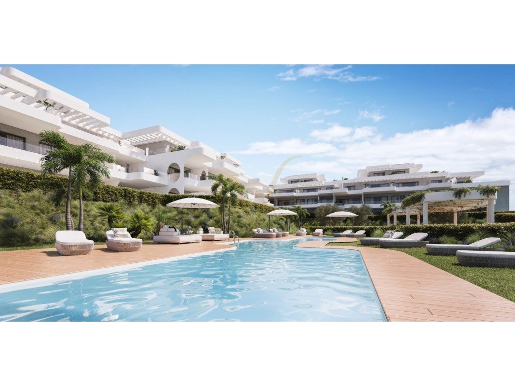 Vista exterior de Apartamento en venta en Estepona con Aire acondicionado, Jardín privado y Terraza