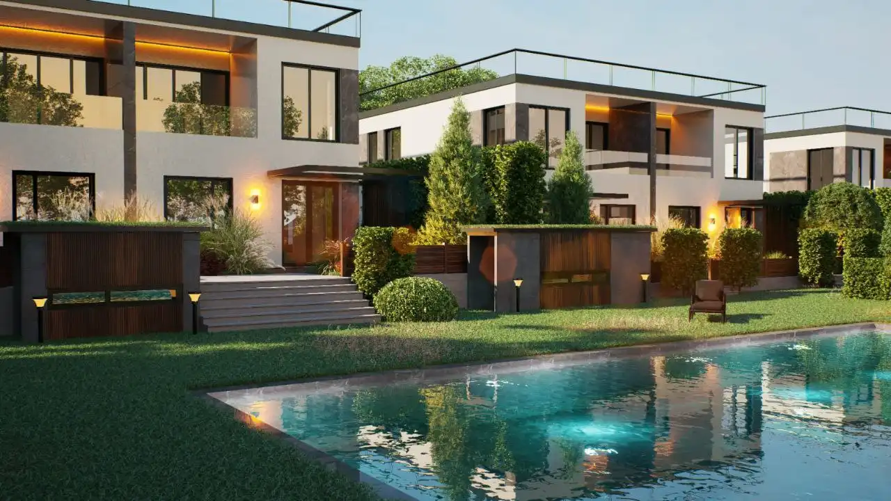Swimming pool of Detached homes for sale in Lloret de Mar  with Air Conditioner, Private garden and Parquet flooring
