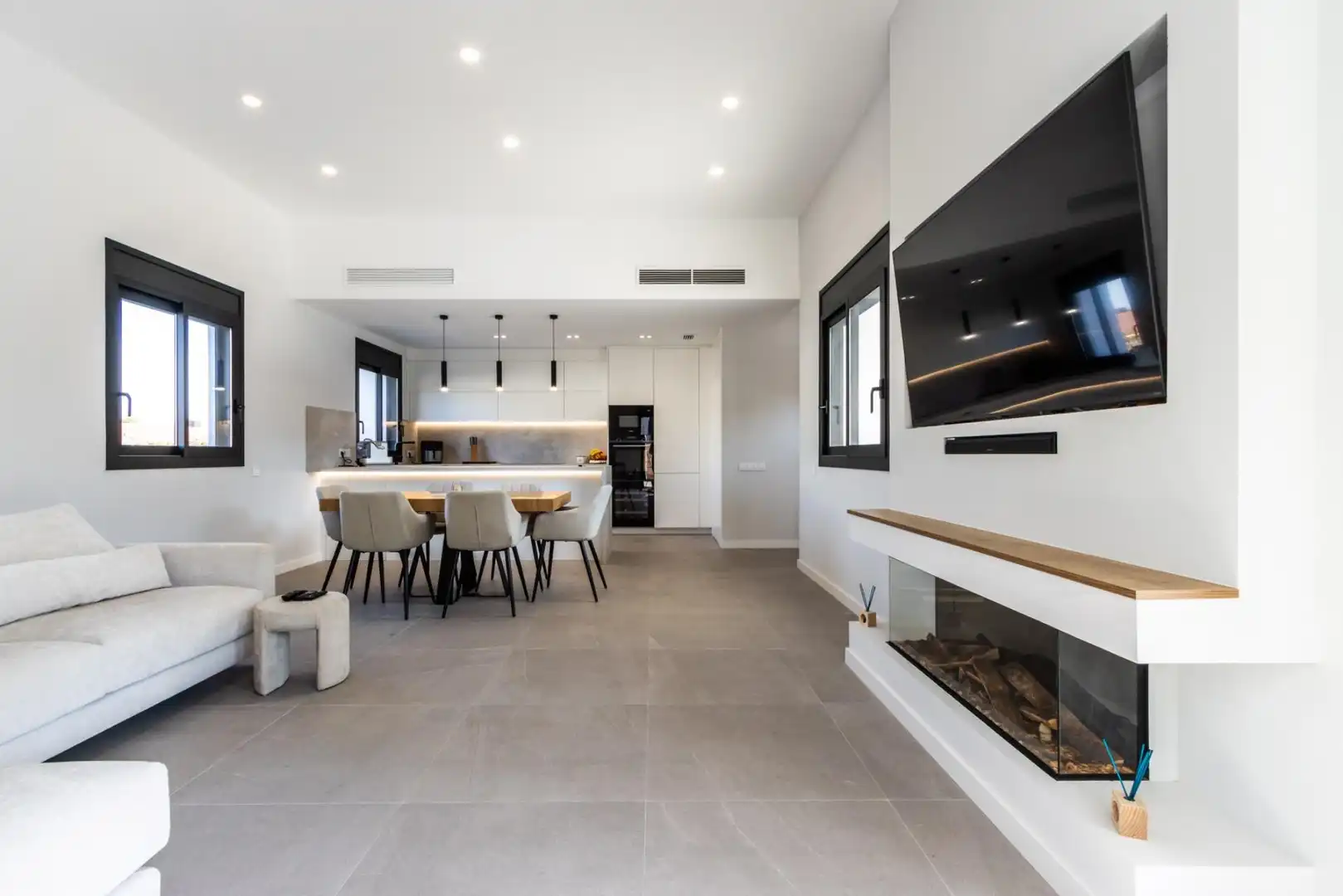 Living room of Houses for sale in Sant Quirze del Vallès  with Air Conditioner, Heating and Private garden