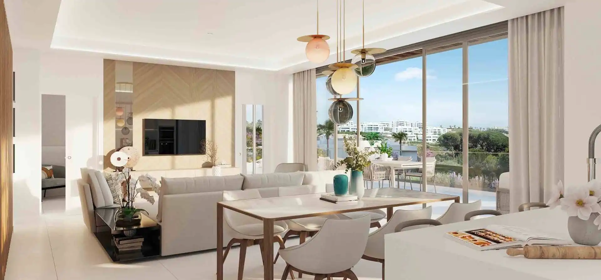 Sala d'estar de Àtic en venda en Marbella amb Aire condicionat, Calefacció i Jardí privat