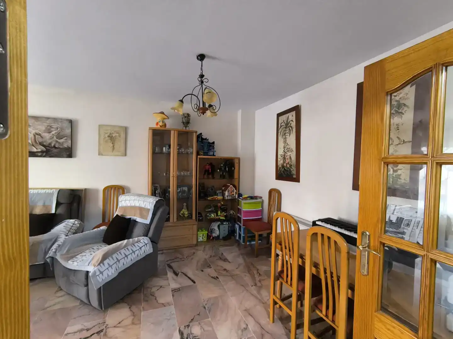 Sala d'estar de Casa adosada en venda en Santa Fe amb Aire condicionat i Balcó